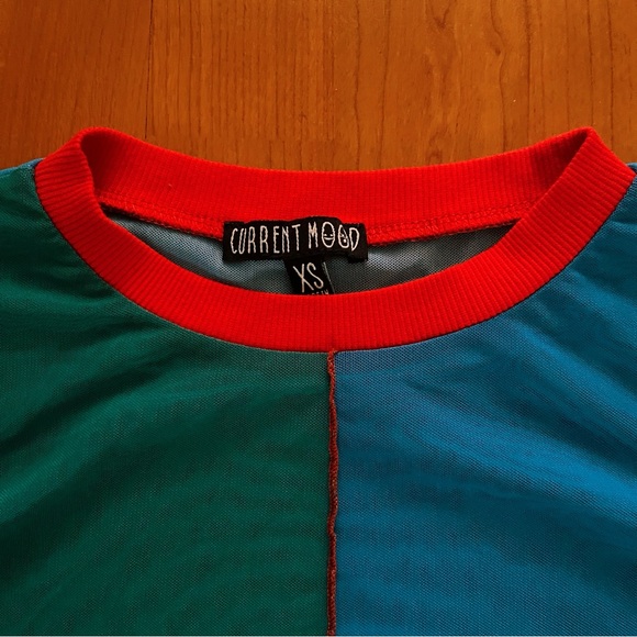 Current Mood Colorblock Sheer Longsleeve - Picture 2 of 5